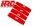 Tuningteile - 1/8 Off Road - Dämpfersocken 110x25-30mm - Rot (4 pcs)